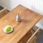 Modern Rectangular Dining Table Solid Wood Dining Table with Double Pedestal Clearhalo 'Dining Tables & Seating' 'Dining Tables' 'dining_table' 'furn' 'furn_dining_table' 'Furniture' 'furniture_dining_table' 'Kitchen & Dining Furniture' 'kitchen' 'kitchen_dining_table' 4954202