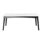 Modern White Dining Table with 4 Legs Rectangle Slate Dining Table 59.1"L x 35.4"W x 29.5"H Without Chairs Clearhalo 'Dining Tables & Seating' 'Dining Tables' 'dining_table' 'furn' 'furn_dining_table' 'Furniture' 'furniture_dining_table' 'Kitchen & Dining Furniture' 'kitchen' 'kitchen_dining_table' 4954216