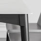 Modern White Dining Table with 4 Legs Rectangle Slate Dining Table Clearhalo 'Dining Tables & Seating' 'Dining Tables' 'dining_table' 'furn' 'furn_dining_table' 'Furniture' 'furniture_dining_table' 'Kitchen & Dining Furniture' 'kitchen' 'kitchen_dining_table' 4954219