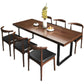 Modern Solid Wood Table Rectangular Pine Wood Dining Table with Black Sled Base Clearhalo 'Dining Tables & Seating' 'Dining Tables' 'dining_table' 'furn' 'furn_dining_table' 'Furniture' 'furniture_dining_table' 'Kitchen & Dining Furniture' 'kitchen' 'kitchen_dining_table' 4954235