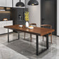 Modern Solid Wood Table Rectangular Pine Wood Dining Table with Black Sled Base Clearhalo 'Dining Tables & Seating' 'Dining Tables' 'dining_table' 'furn' 'furn_dining_table' 'Furniture' 'furniture_dining_table' 'Kitchen & Dining Furniture' 'kitchen' 'kitchen_dining_table' 4954237