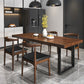 Modern Solid Wood Table Rectangular Pine Wood Dining Table with Black Sled Base Clearhalo 'Dining Tables & Seating' 'Dining Tables' 'dining_table' 'furn' 'furn_dining_table' 'Furniture' 'furniture_dining_table' 'Kitchen & Dining Furniture' 'kitchen' 'kitchen_dining_table' 4954238