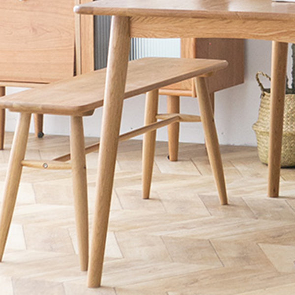 Solid Oak Dining Table Modern Rectangle Dining Table with 4 Natural Finish Legs Clearhalo 'Dining Tables & Seating' 'Dining Tables' 'dining_table' 'furn' 'furn_dining_table' 'Furniture' 'furniture_dining_table' 'Kitchen & Dining Furniture' 'kitchen' 'kitchen_dining_table' 4954252