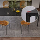 Black Stone Dining Table Contemporary Dining Table with 4 Legs Clearhalo 'Dining Tables & Seating' 'Dining Tables' 'dining_table' 'furn' 'furn_dining_table' 'Furniture' 'furniture_dining_table' 'Kitchen & Dining Furniture' 'kitchen' 'kitchen_dining_table' 4954292