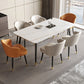 Stone Top Dining Table Contemporary Table with 4 Legs in Black White Without Chairs Clearhalo 'Dining Tables & Seating' 'Dining Tables' 'dining_table' 'furn' 'furn_dining_table' 'Furniture' 'furniture_dining_table' 'Kitchen & Dining Furniture' 'kitchen' 'kitchen_dining_table' 4954305