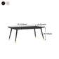 Stone Top Dining Table Contemporary Table with 4 Legs in Black Clearhalo 'Dining Tables & Seating' 'Dining Tables' 'dining_table' 'furn' 'furn_dining_table' 'Furniture' 'furniture_dining_table' 'Kitchen & Dining Furniture' 'kitchen' 'kitchen_dining_table' 4954313