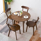 Solid Wood Top Dining Table Round Contemporary Table with 4 Legs Brown Clearhalo 'Dining Tables & Seating' 'Dining Tables' 'dining_table' 'Furniture' 'furniture_dining_table' 'Kitchen & Dining Furniture' 'kitchen' 'kitchen_dining_table' 4954334