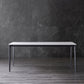 Stone Top Dining Table Contemporary Dining Table with 4 Black Legs Clearhalo 'Dining Tables & Seating' 'Dining Tables' 'dining_table' 'furn' 'furn_dining_table' 'Furniture' 'furniture_dining_table' 'Kitchen & Dining Furniture' 'kitchen' 'kitchen_dining_table' 4954384