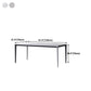 Stone Top Dining Table Contemporary Dining Table with 4 Black Legs Clearhalo 'Dining Tables & Seating' 'Dining Tables' 'dining_table' 'furn' 'furn_dining_table' 'Furniture' 'furniture_dining_table' 'Kitchen & Dining Furniture' 'kitchen' 'kitchen_dining_table' 4954385