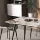 Stone Top Dining Table Rectangle Contemporary Dining Table with 4 Black Legs Clearhalo 'Dining Tables & Seating' 'Dining Tables' 'dining_table' 'furn' 'furn_dining_table' 'Furniture' 'furniture_dining_table' 'Kitchen & Dining Furniture' 'kitchen' 'kitchen_dining_table' 4954411