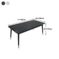 Stone Top Dining Table Contemporary Rectangle Table with 4 Black Legs Clearhalo 'Dining Tables & Seating' 'Dining Tables' 'dining_table' 'furn' 'furn_dining_table' 'Furniture' 'furniture_dining_table' 'Kitchen & Dining Furniture' 'kitchen' 'kitchen_dining_table' 4954432