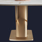Stone Top Dining Table Traditional Luxury Rectangle Dining Table with Pedestal Base Clearhalo 'Dining Tables & Seating' 'Dining Tables' 'dining_table' 'furn' 'furn_dining_table' 'Furniture' 'furniture_dining_table' 'Kitchen & Dining Furniture' 'kitchen' 'kitchen_dining_table' 4954438