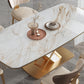 Stone Top Dining Table Traditional Luxury Rectangle Dining Table with Pedestal Base Clearhalo 'Dining Tables & Seating' 'Dining Tables' 'dining_table' 'furn' 'furn_dining_table' 'Furniture' 'furniture_dining_table' 'Kitchen & Dining Furniture' 'kitchen' 'kitchen_dining_table' 4954439