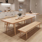 Contemporary Natural Wood Table Ash Rectangle Dining Table with 4 Legs 59.1"L x 31.5"W x 29.5"H Without Chairs Clearhalo 'Dining Tables & Seating' 'Dining Tables' 'dining_table' 'furn' 'furn_dining_table' 'Furniture' 'furniture_dining_table' 'Kitchen & Dining Furniture' 'kitchen' 'kitchen_dining_table' 4954450