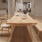 Contemporary Natural Wood Table Ash Rectangle Dining Table with 4 Legs 55.1"L x 27.6"W x 29.5"H Without Chairs Clearhalo 'Dining Tables & Seating' 'Dining Tables' 'dining_table' 'furn' 'furn_dining_table' 'Furniture' 'furniture_dining_table' 'Kitchen & Dining Furniture' 'kitchen' 'kitchen_dining_table' 4954451
