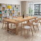 Contemporary Natural Wood Table Pine Rectangle Dining Table with Double Pedestal 63"L x 27.6"W x 29.5"H Without Chairs Clearhalo 'Dining Tables & Seating' 'Dining Tables' 'dining_table' 'furn' 'furn_dining_table' 'Furniture' 'furniture_dining_table' 'Kitchen & Dining Furniture' 'kitchen' 'kitchen_dining_table' 4954468