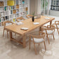 Contemporary Natural Wood Table Pine Rectangle Dining Table with Double Pedestal Clearhalo 'Dining Tables & Seating' 'Dining Tables' 'dining_table' 'furn' 'furn_dining_table' 'Furniture' 'furniture_dining_table' 'Kitchen & Dining Furniture' 'kitchen' 'kitchen_dining_table' 4954476