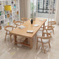 Contemporary Natural Wood Table Pine Rectangle Dining Table with Double Pedestal Clearhalo 'Dining Tables & Seating' 'Dining Tables' 'dining_table' 'furn' 'furn_dining_table' 'Furniture' 'furniture_dining_table' 'Kitchen & Dining Furniture' 'kitchen' 'kitchen_dining_table' 4954478