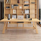 Contemporary Natural Wood Table Pine Rectangle Dining Table with Trestle 70.9"L x 31.5"W x 29.5"H Without Chairs Clearhalo 'Dining Tables & Seating' 'Dining Tables' 'dining_table' 'furn' 'furn_dining_table' 'Furniture' 'furniture_dining_table' 'Kitchen & Dining Furniture' 'kitchen' 'kitchen_dining_table' 4954489