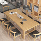 Contemporary Natural Wood Table Pine Rectangle Dining Table with Trestle Clearhalo 'Dining Tables & Seating' 'Dining Tables' 'dining_table' 'furn' 'furn_dining_table' 'Furniture' 'furniture_dining_table' 'Kitchen & Dining Furniture' 'kitchen' 'kitchen_dining_table' 4954496