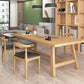 Contemporary Natural Wood Table Pine Rectangle Dining Table with Trestle Clearhalo 'Dining Tables & Seating' 'Dining Tables' 'dining_table' 'furn' 'furn_dining_table' 'Furniture' 'furniture_dining_table' 'Kitchen & Dining Furniture' 'kitchen' 'kitchen_dining_table' 4954499