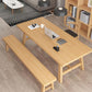 Contemporary Natural Wood Table Pine Rectangle Dining Table with Trestle Clearhalo 'Dining Tables & Seating' 'Dining Tables' 'dining_table' 'furn' 'furn_dining_table' 'Furniture' 'furniture_dining_table' 'Kitchen & Dining Furniture' 'kitchen' 'kitchen_dining_table' 4954501