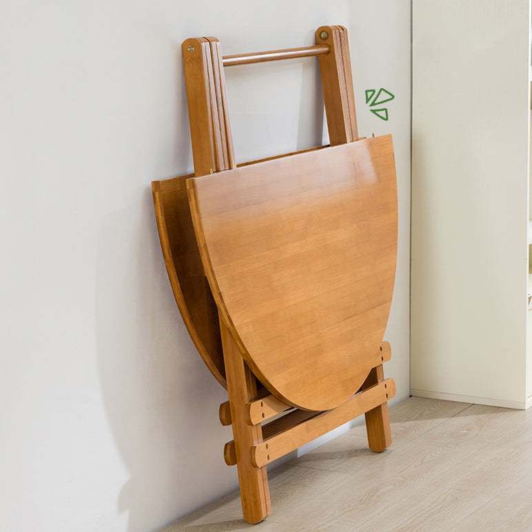 Contemporary Natural Wood Table Bamboo Home Dining Table with Pedestal Clearhalo 'Dining Tables & Seating' 'Dining Tables' 'dining_table' 'furn' 'furn_dining_table' 'Furniture' 'furniture_dining_table' 'Kitchen & Dining Furniture' 'kitchen' 'kitchen_dining_table' 4954520