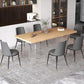 Contemporary Natural Wood Table Home Rectangle Dining Table with Double Pedestal 63"L x 27.6"W x 29.5"H Without Chairs Clearhalo 'Dining Tables & Seating' 'Dining Tables' 'dining_table' 'furn' 'furn_dining_table' 'Furniture' 'furniture_dining_table' 'Kitchen & Dining Furniture' 'kitchen' 'kitchen_dining_table' 4954534