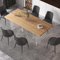 Contemporary Natural Wood Table Home Rectangle Dining Table with Double Pedestal Clearhalo 'Dining Tables & Seating' 'Dining Tables' 'dining_table' 'furn' 'furn_dining_table' 'Furniture' 'furniture_dining_table' 'Kitchen & Dining Furniture' 'kitchen' 'kitchen_dining_table' 4954541