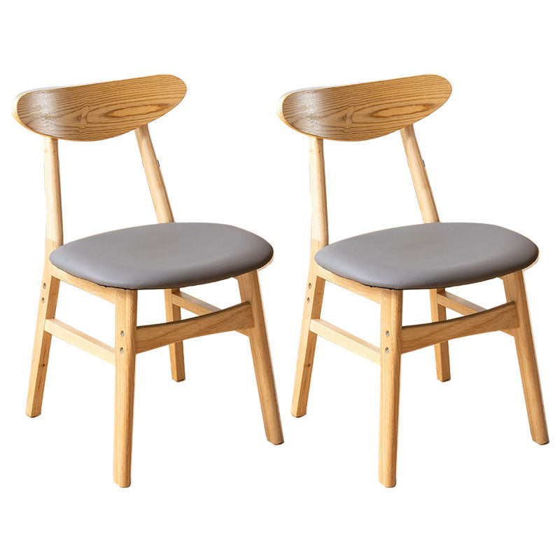 Wood Industrial Kitchen Dining Room Chair Open Back Side Chair Dark Gray 2 Piece Set Clearhalo 'Dining Chairs' 'Dining Tables & Seating' 'dining_chair' 'furn' 'furn_dining_chair' 'Furniture' 'furniture_dining_chair' 'Kitchen & Dining Furniture' 4954559