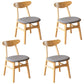 Wood Industrial Kitchen Dining Room Chair Open Back Side Chair Dark Gray 4 Piece Set Clearhalo 'Dining Chairs' 'Dining Tables & Seating' 'dining_chair' 'furn' 'furn_dining_chair' 'Furniture' 'furniture_dining_chair' 'Kitchen & Dining Furniture' 4954562