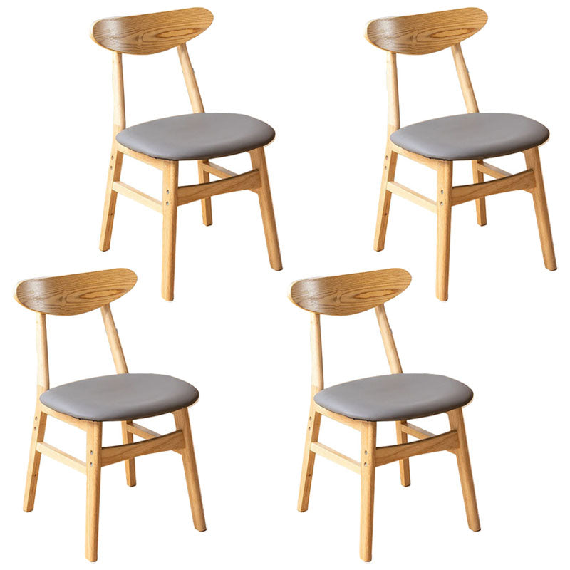 Wood Industrial Kitchen Dining Room Chair Open Back Side Chair Dark Gray 4 Piece Set Clearhalo 'Dining Chairs' 'Dining Tables & Seating' 'dining_chair' 'furn' 'furn_dining_chair' 'Furniture' 'furniture_dining_chair' 'Kitchen & Dining Furniture' 4954562