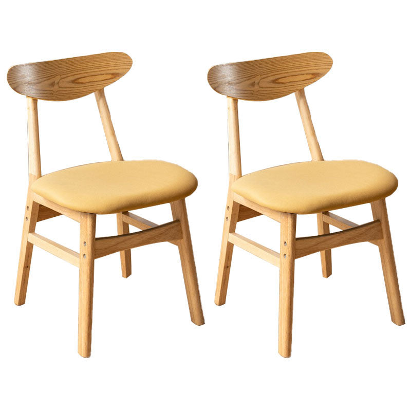 Wood Industrial Kitchen Dining Room Chair Open Back Side Chair Ginger 2 Piece Set Clearhalo 'Dining Chairs' 'Dining Tables & Seating' 'dining_chair' 'furn' 'furn_dining_chair' 'Furniture' 'furniture_dining_chair' 'Kitchen & Dining Furniture' 4954572