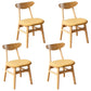 Wood Industrial Kitchen Dining Room Chair Open Back Side Chair Ginger 4 Piece Set Clearhalo 'Dining Chairs' 'Dining Tables & Seating' 'dining_chair' 'furn' 'furn_dining_chair' 'Furniture' 'furniture_dining_chair' 'Kitchen & Dining Furniture' 4954574