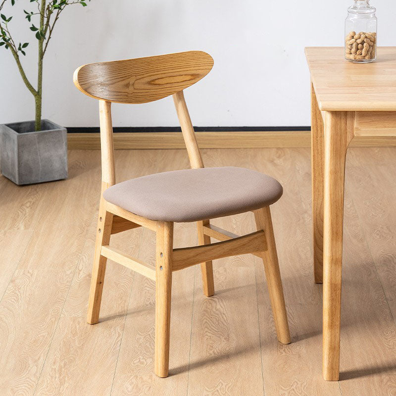 Wood Industrial Kitchen Dining Room Chair Open Back Side Chair Light Coffee 1 Piece Clearhalo 'Dining Chairs' 'Dining Tables & Seating' 'dining_chair' 'furn' 'furn_dining_chair' 'Furniture' 'furniture_dining_chair' 'Kitchen & Dining Furniture' 4954575