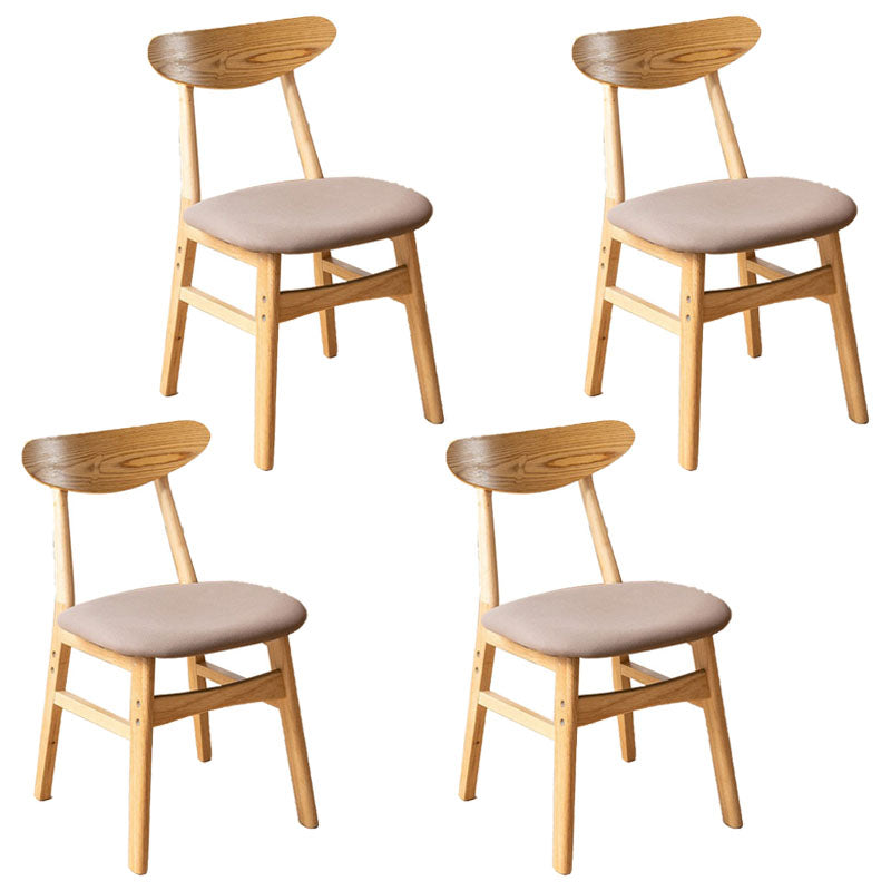 Wood Industrial Kitchen Dining Room Chair Open Back Side Chair Light Coffee 4 Piece Set Clearhalo 'Dining Chairs' 'Dining Tables & Seating' 'dining_chair' 'furn' 'furn_dining_chair' 'Furniture' 'furniture_dining_chair' 'Kitchen & Dining Furniture' 4954577