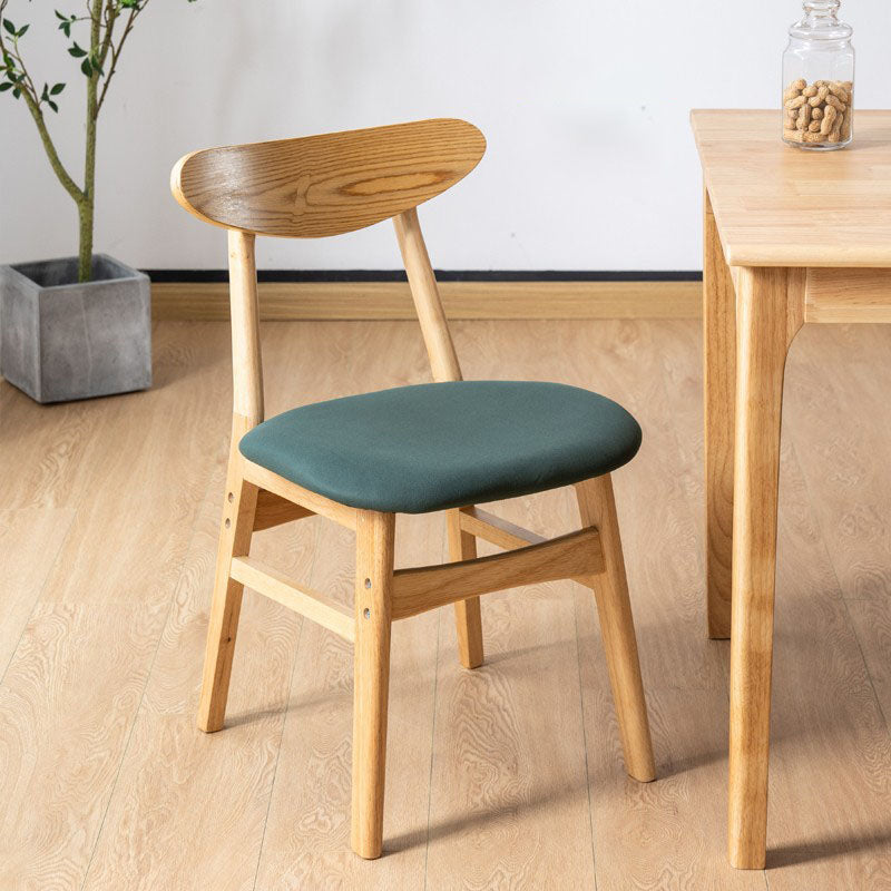 Wood Industrial Kitchen Dining Room Chair Open Back Side Chair Blackish Green 1 Piece Clearhalo 'Dining Chairs' 'Dining Tables & Seating' 'dining_chair' 'furn' 'furn_dining_chair' 'Furniture' 'furniture_dining_chair' 'Kitchen & Dining Furniture' 4954578