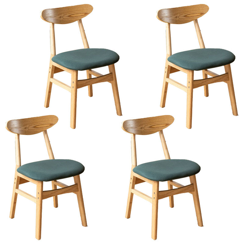 Wood Industrial Kitchen Dining Room Chair Open Back Side Chair Blackish Green 4 Piece Set Clearhalo 'Dining Chairs' 'Dining Tables & Seating' 'dining_chair' 'furn' 'furn_dining_chair' 'Furniture' 'furniture_dining_chair' 'Kitchen & Dining Furniture' 4954580