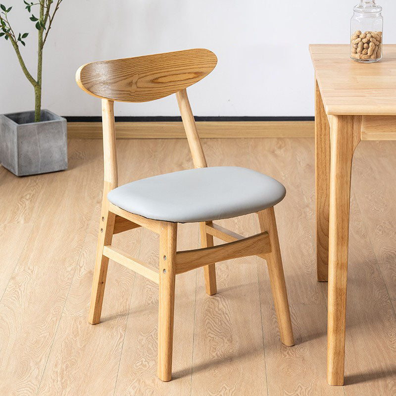 Wood Industrial Kitchen Dining Room Chair Open Back Side Chair Grey 1 Piece Clearhalo 'Dining Chairs' 'Dining Tables & Seating' 'dining_chair' 'furn' 'furn_dining_chair' 'Furniture' 'furniture_dining_chair' 'Kitchen & Dining Furniture' 4954581