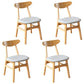 Wood Industrial Kitchen Dining Room Chair Open Back Side Chair Grey 4 Piece Set Clearhalo 'Dining Chairs' 'Dining Tables & Seating' 'dining_chair' 'furn' 'furn_dining_chair' 'Furniture' 'furniture_dining_chair' 'Kitchen & Dining Furniture' 4954583