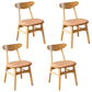 Wood Industrial Kitchen Dining Room Chair Open Back Side Chair Coffee 4 Piece Set Clearhalo 'Dining Chairs' 'Dining Tables & Seating' 'dining_chair' 'furn' 'furn_dining_chair' 'Furniture' 'furniture_dining_chair' 'Kitchen & Dining Furniture' 4954586