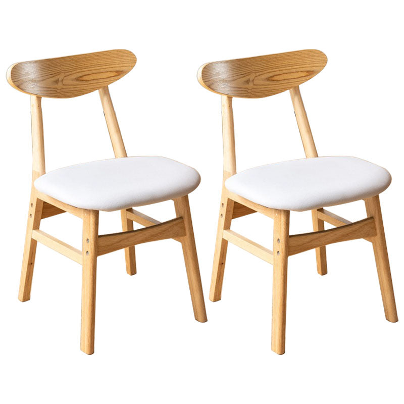 Wood Industrial Kitchen Dining Room Chair Open Back Side Chair Off-White 2 Piece Set Clearhalo 'Dining Chairs' 'Dining Tables & Seating' 'dining_chair' 'furn' 'furn_dining_chair' 'Furniture' 'furniture_dining_chair' 'Kitchen & Dining Furniture' 4954588
