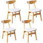Wood Industrial Kitchen Dining Room Chair Open Back Side Chair Off-White 4 Piece Set Clearhalo 'Dining Chairs' 'Dining Tables & Seating' 'dining_chair' 'furn' 'furn_dining_chair' 'Furniture' 'furniture_dining_chair' 'Kitchen & Dining Furniture' 4954589