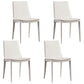 Contemporary Design Solid Back Chair for Home Armless Leather Dining Chairs White Set of 4 Clearhalo 'Dining Chairs' 'Dining Tables & Seating' 'dining_chair' 'Furniture' 'furniture_dining_chair' 'Kitchen & Dining Furniture' 4954613
