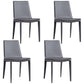 Contemporary Design Solid Back Chair for Home Armless Leather Dining Chairs Dark Gray Set of 4 Clearhalo 'Dining Chairs' 'Dining Tables & Seating' 'dining_chair' 'Furniture' 'furniture_dining_chair' 'Kitchen & Dining Furniture' 4954614