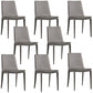 Contemporary Design Solid Back Chair for Home Armless Leather Dining Chairs Grey Set of 8 Clearhalo 'Dining Chairs' 'Dining Tables & Seating' 'dining_chair' 'Furniture' 'furniture_dining_chair' 'Kitchen & Dining Furniture' 4954623