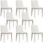 Contemporary Design Solid Back Chair for Home Armless Leather Dining Chairs White Set of 8 Clearhalo 'Dining Chairs' 'Dining Tables & Seating' 'dining_chair' 'Furniture' 'furniture_dining_chair' 'Kitchen & Dining Furniture' 4954628