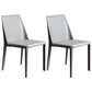 Modern Design Leather Dining Chairs for Home Solid Back Chair Grey Set of 2 Clearhalo 'Dining Chairs' 'Dining Tables & Seating' 'dining_chair' 'Furniture' 'furniture_dining_chair' 'Kitchen & Dining Furniture' 4954639