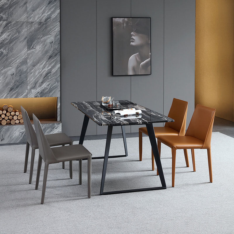 Modern Design Leather Dining Chairs for Home Solid Back Chair Clearhalo 'Dining Chairs' 'Dining Tables & Seating' 'dining_chair' 'Furniture' 'furniture_dining_chair' 'Kitchen & Dining Furniture' 4954645