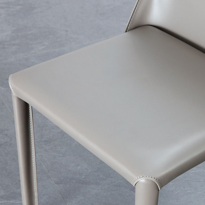 Modern Design Leather Dining Chairs for Home Solid Back Chair Clearhalo 'Dining Chairs' 'Dining Tables & Seating' 'dining_chair' 'Furniture' 'furniture_dining_chair' 'Kitchen & Dining Furniture' 4954649